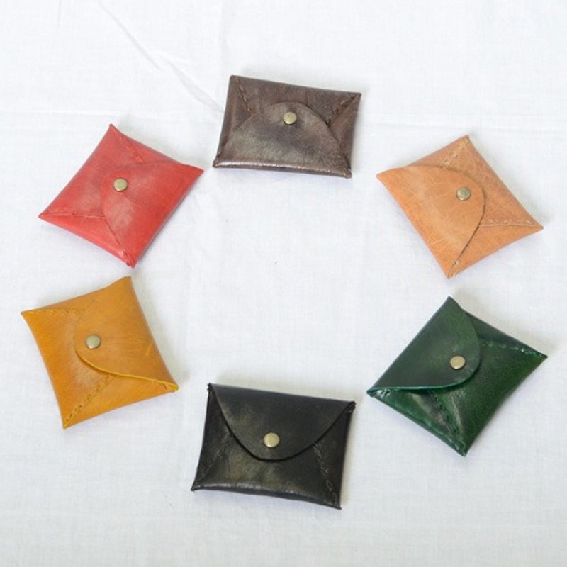 地球树fair trade-“包包系列”- 手工水牛皮+山羊皮 零钱包(共六色) 黑色 - 零钱包 - 真皮 