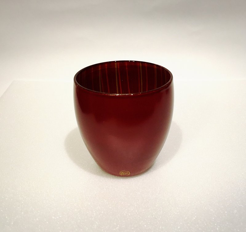 日本手工 漆器玻璃酒杯 红色 - 其他 - 玻璃 