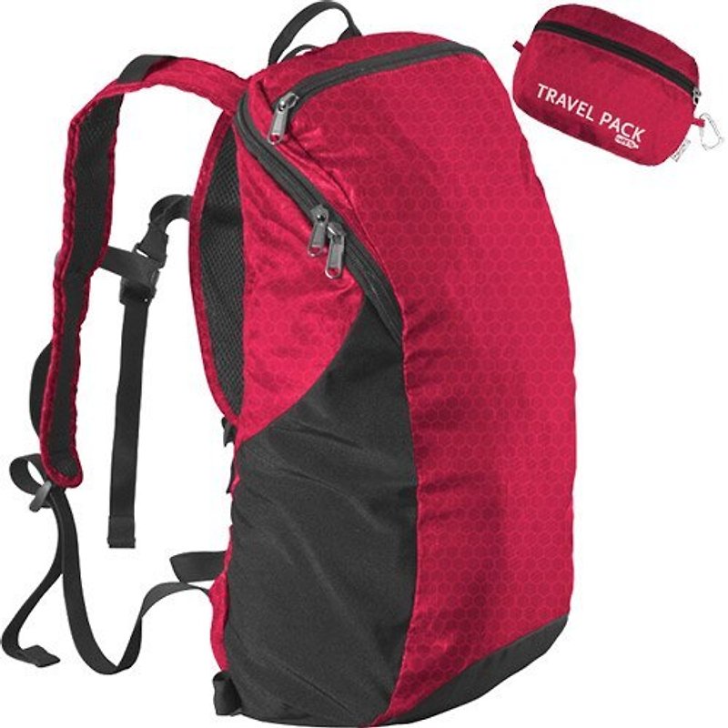 美国 ChicoBag Travel Pack 后背包-樱桃红 - 侧背包/斜挎包 - 其他材质 红色