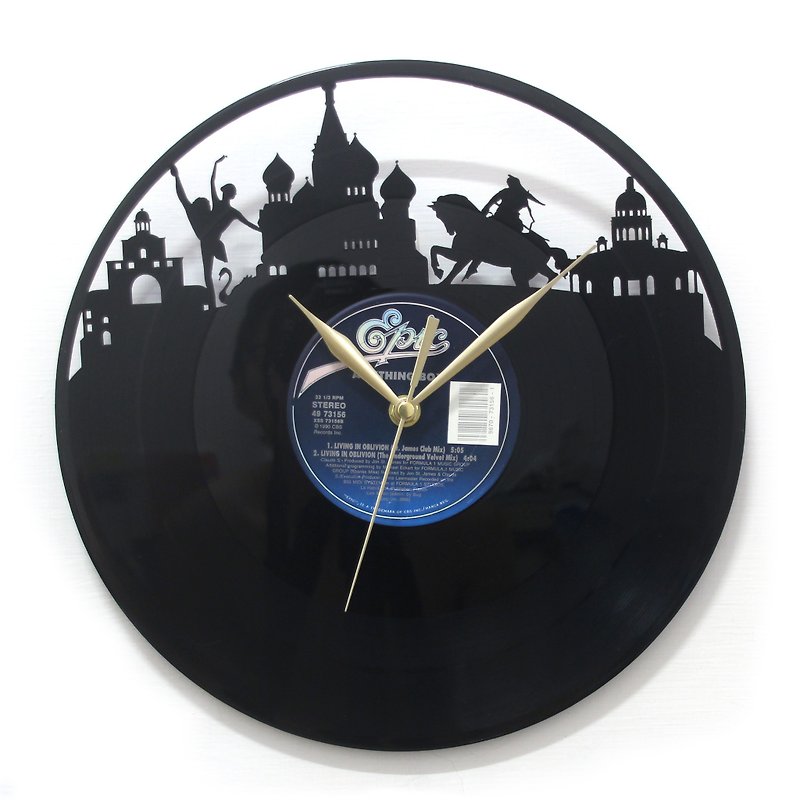 古典俄罗斯Russia黑胶时钟 - 时钟/闹钟 - 其他材质 黑色