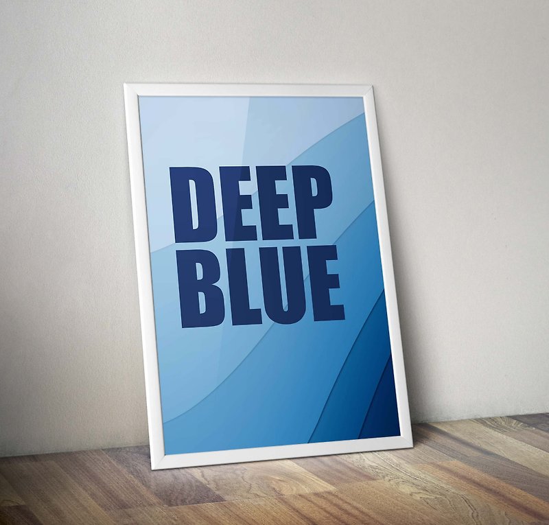 跳进一抹深深深深的蓝 - 海报/装饰画/版画 - 纸 蓝色