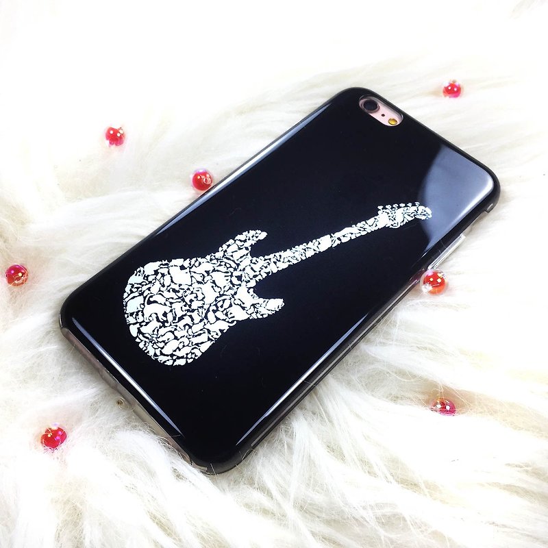 猫咪手机壳 情人情侣礼物  【脚印吉他】  iPhone 8 Plus手机壳 - 手机壳/手机套 - 塑料 黑色
