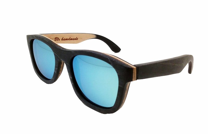 BLR 滑板 木制 太阳眼镜 Recycled Skateboard Eyewear 手工眼镜 - 眼镜/眼镜框 - 木头 黑色