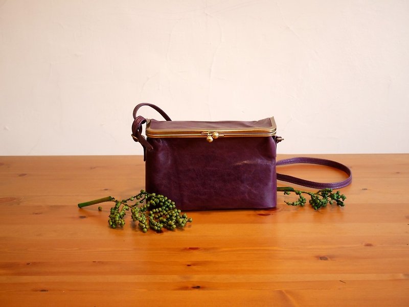 Goody Bag-小盒子_深紫 - 侧背包/斜挎包 - 真皮 紫色