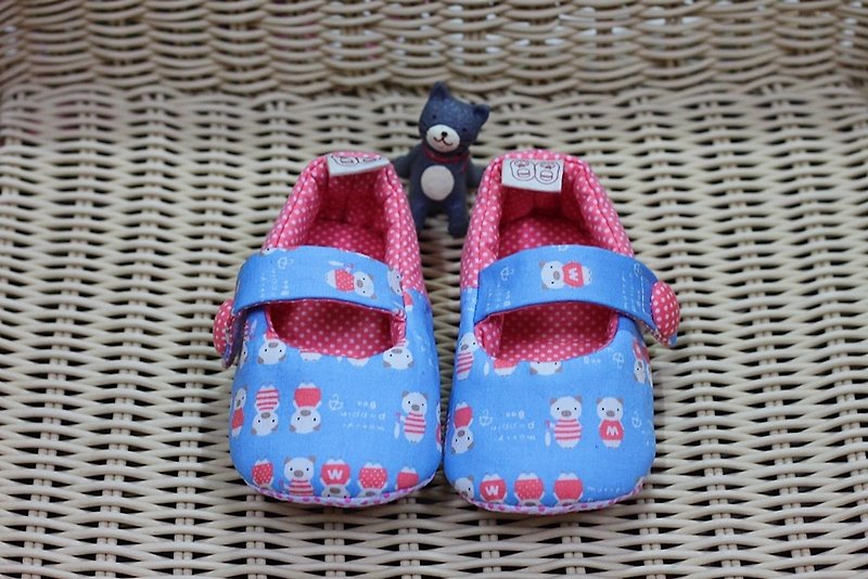 粉蓝小猪猪 学步鞋 - 童装鞋 - 棉．麻 多色