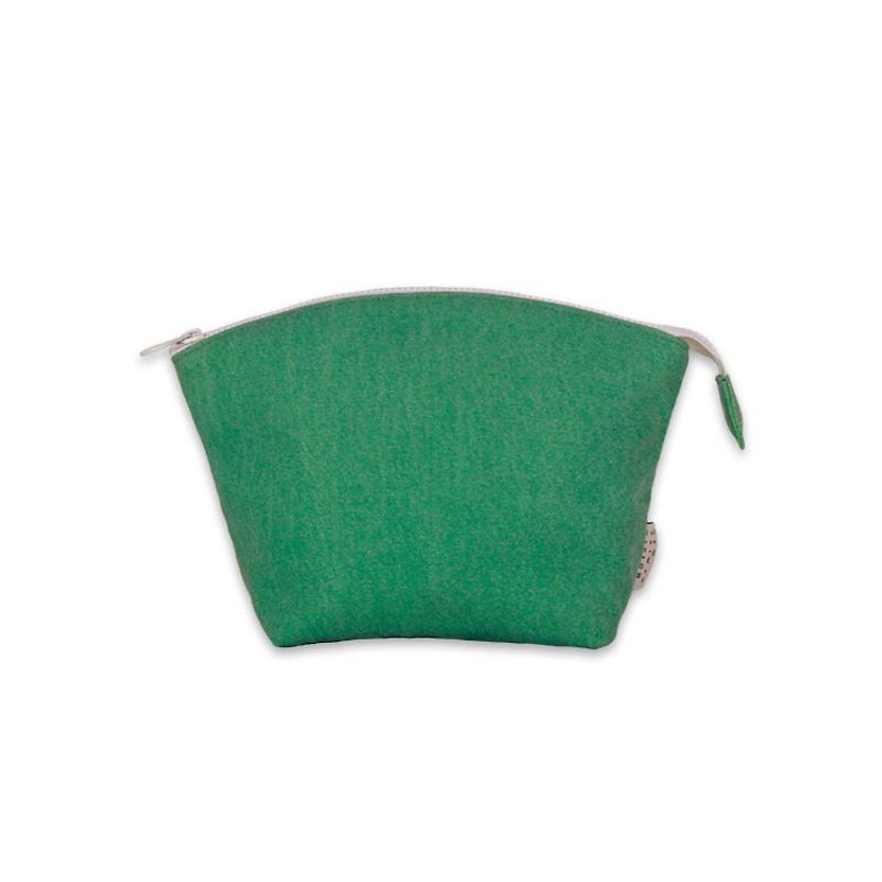 【贝壳化妆包】礼物精选-水洗帆布 绿(大) - 化妆包/杂物包 - 其他材质 绿色