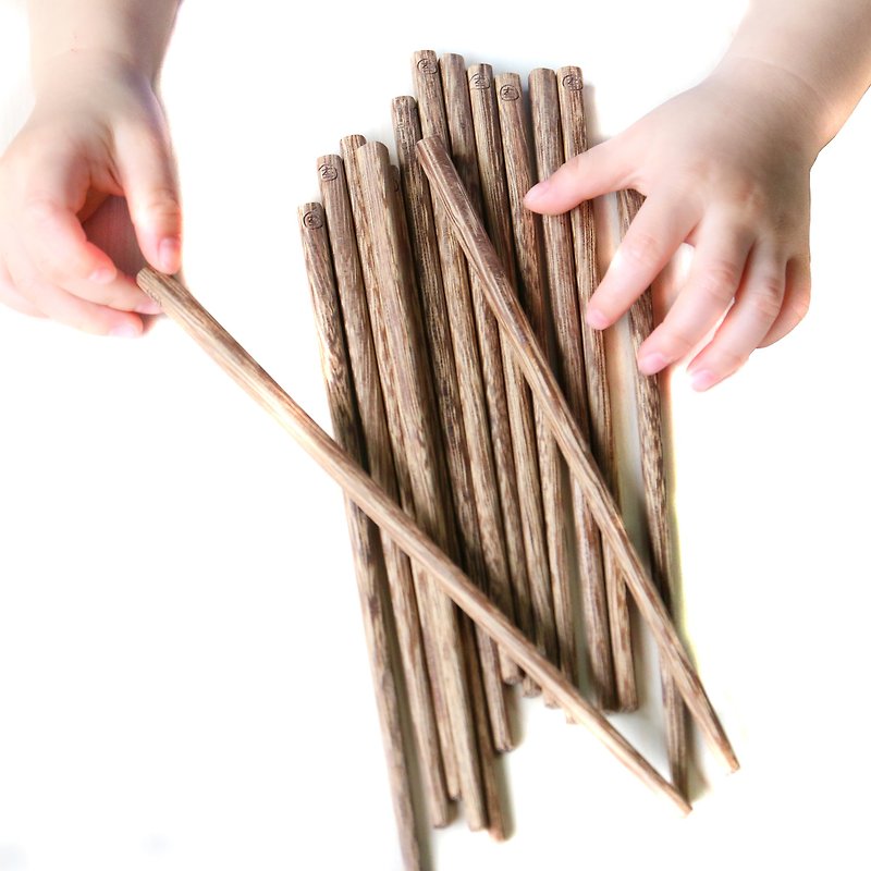 儿童筷 鸡翅木筷(6双入) - 托盘/砧板 - 木头 咖啡色