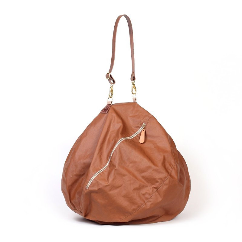 超大立体球形包 原创设计真皮背带造型包 - 限量品 - 侧背包/斜挎包 - 其他材质 咖啡色