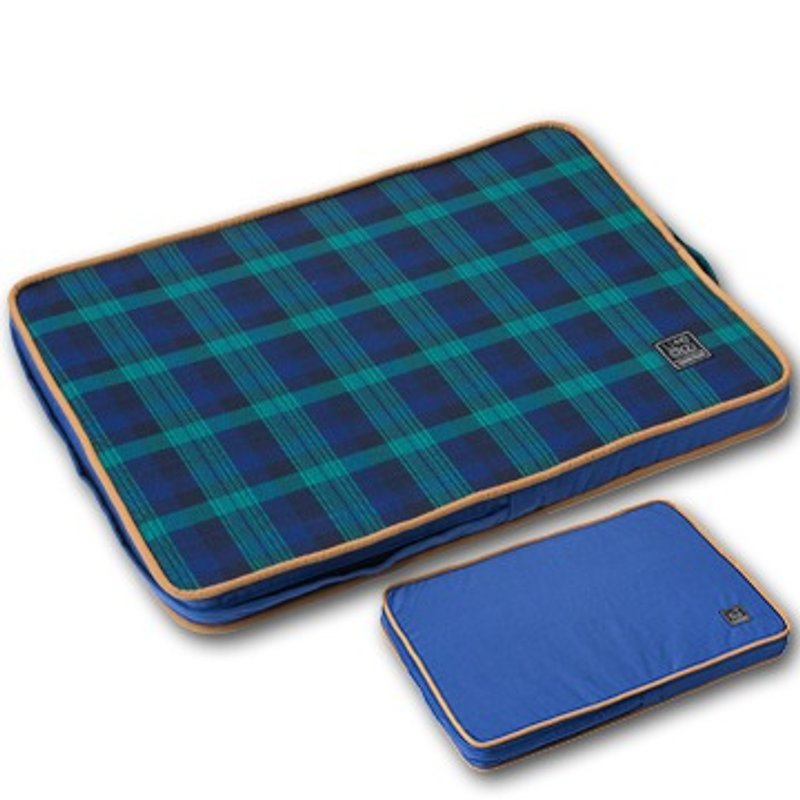 《Lifeapp》宠物缓压睡垫M (蓝格纹) W80 x D55 x H5 cm - 床垫/笼子 - 其他材质 蓝色