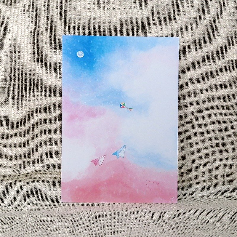 【梦想系列】明信片-01-梦想启程 - 卡片/明信片 - 纸 粉红色