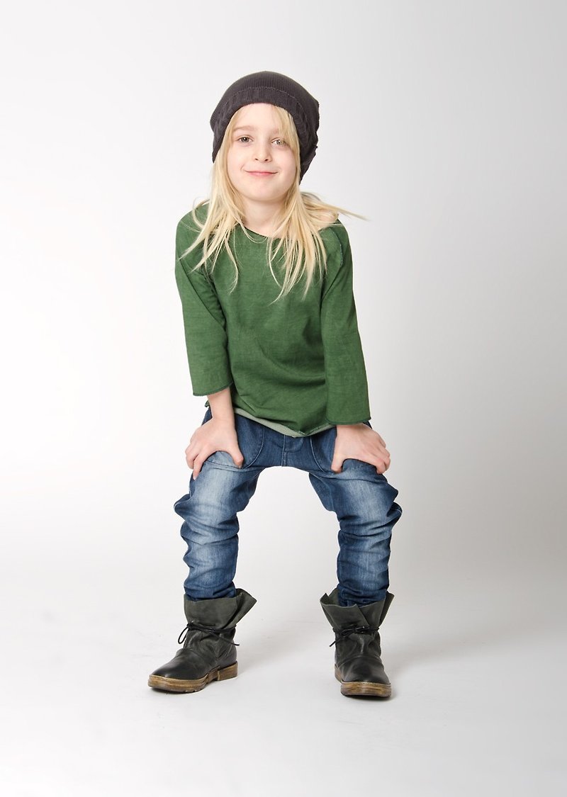 【Lovelybaby北欧童装】瑞典有机棉牛仔裤2岁至10岁水洗深蓝 - 童装裤 - 棉．麻 蓝色