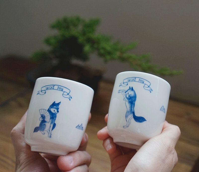 【琅茶】精装礼盒・良辰美景 / 双琅对杯 (两款可选) - 茶 - 新鲜食材 蓝色
