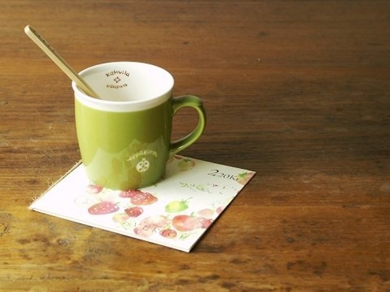日本IZAWA  Moi你好吗 温暖釉色马克杯 瓢虫/绿 - 咖啡杯/马克杯 - 其他材质 绿色
