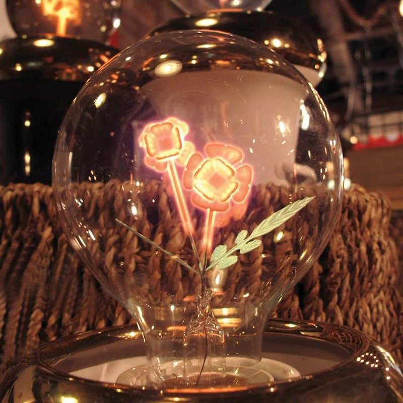 DarkSteve“演活生命”-  盆栽小夜灯 - 含1个玫瑰情人球灯泡 Edison-Style 设计师灯泡 - 灯具/灯饰 - 其他材质 白色