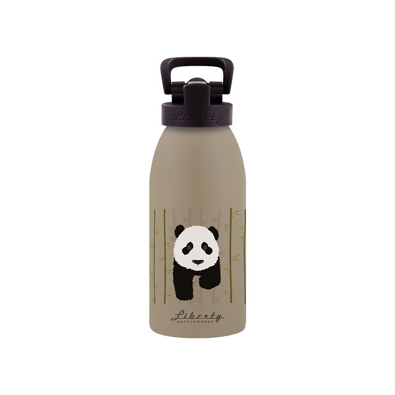 Liberty 全铝环保运动水杯-470ml-竹林熊猫/单一尺寸 - 水壶/水瓶 - 其他金属 灰色
