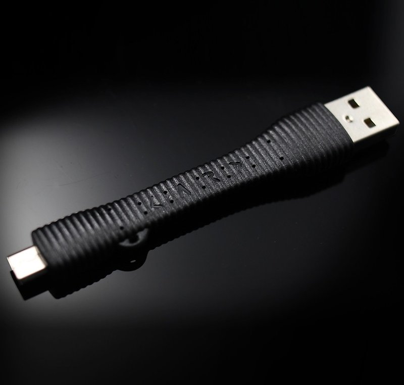 Micro USB 对折式短 Cable (黑) - 充电宝/传输线 - 塑料 黑色