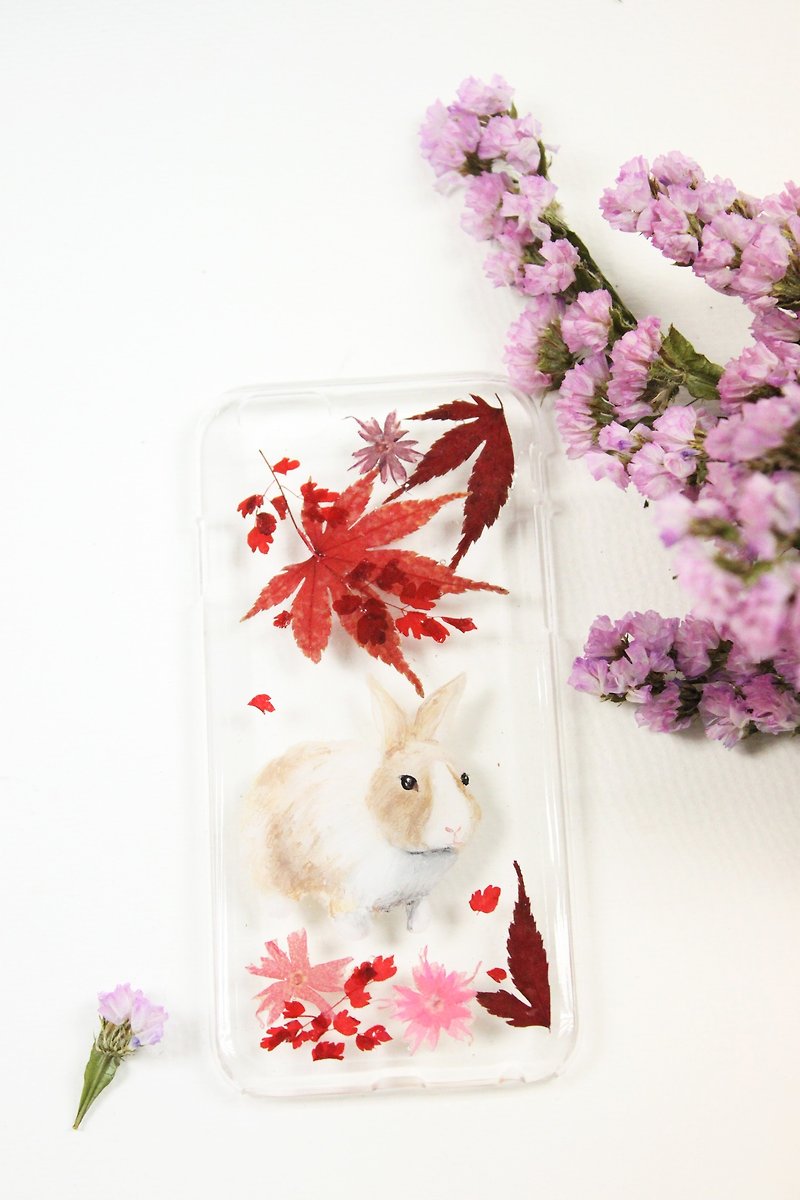 专属订单 - 台湾包邮 手绘动物X押花手机壳 - 手机壳/手机套 - 植物．花 多色