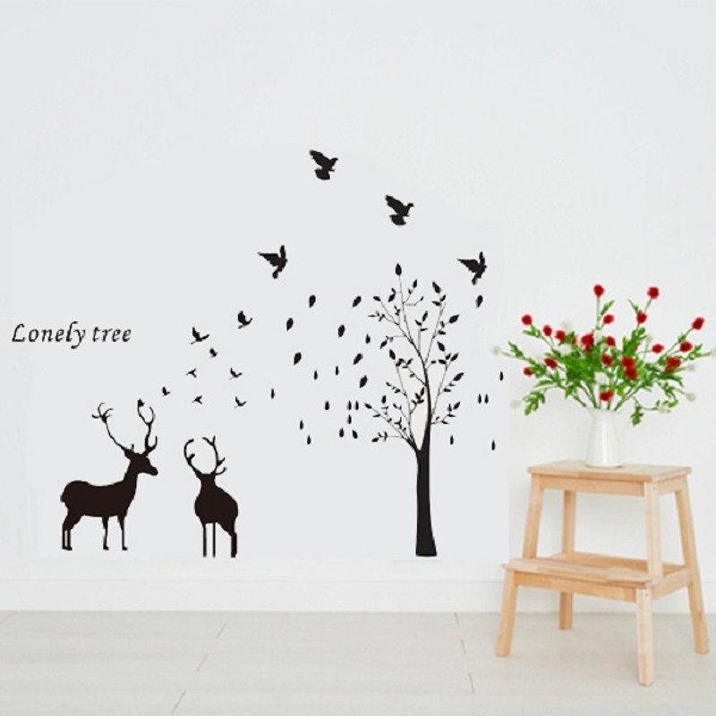 Smart Design创意无痕壁贴◆鹿树 8色可选 - 墙贴/壁贴 - 纸 黑色