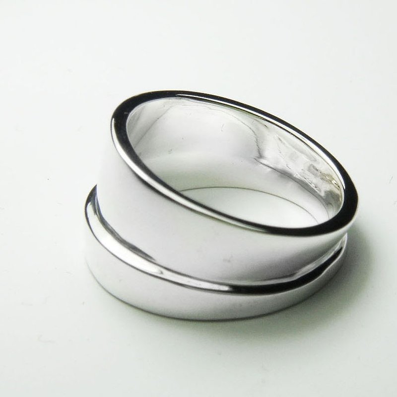 订制戒指-造型戒 V-Ring 925 纯银戒指-64DESIGN - 戒指 - 纯银 银色
