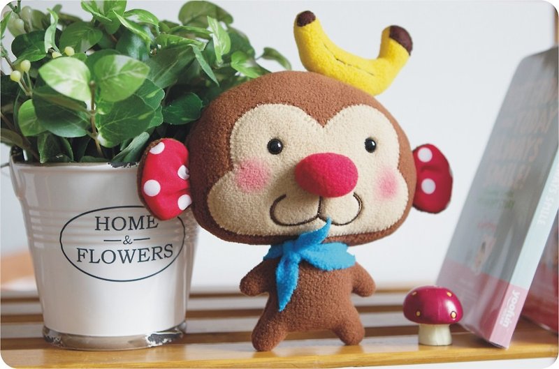 《Balloon》玩偶-香蕉猴(小款) - 玩偶/公仔 - 其他材质 咖啡色