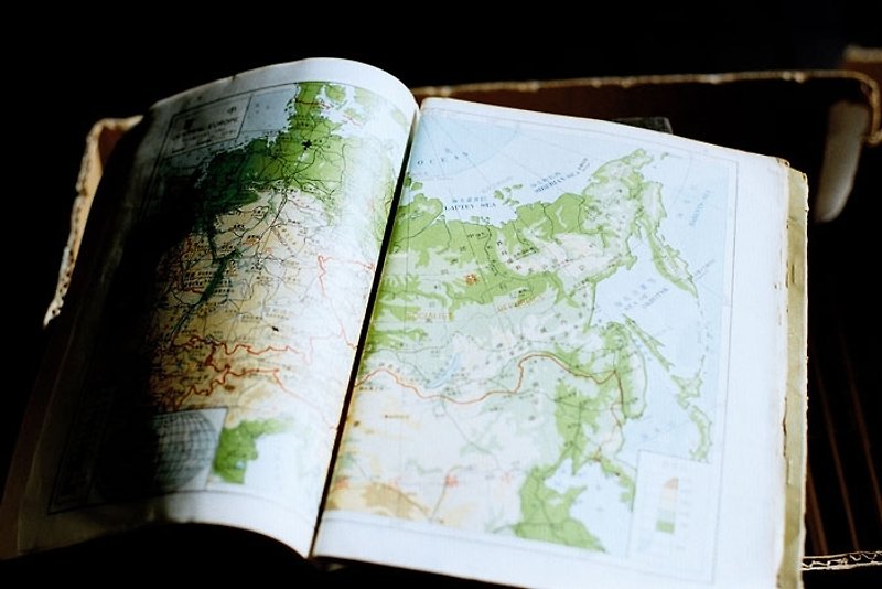 摄影 万用 明信片 - Light系列 - 世界地图 - 卡片/明信片 - 纸 绿色