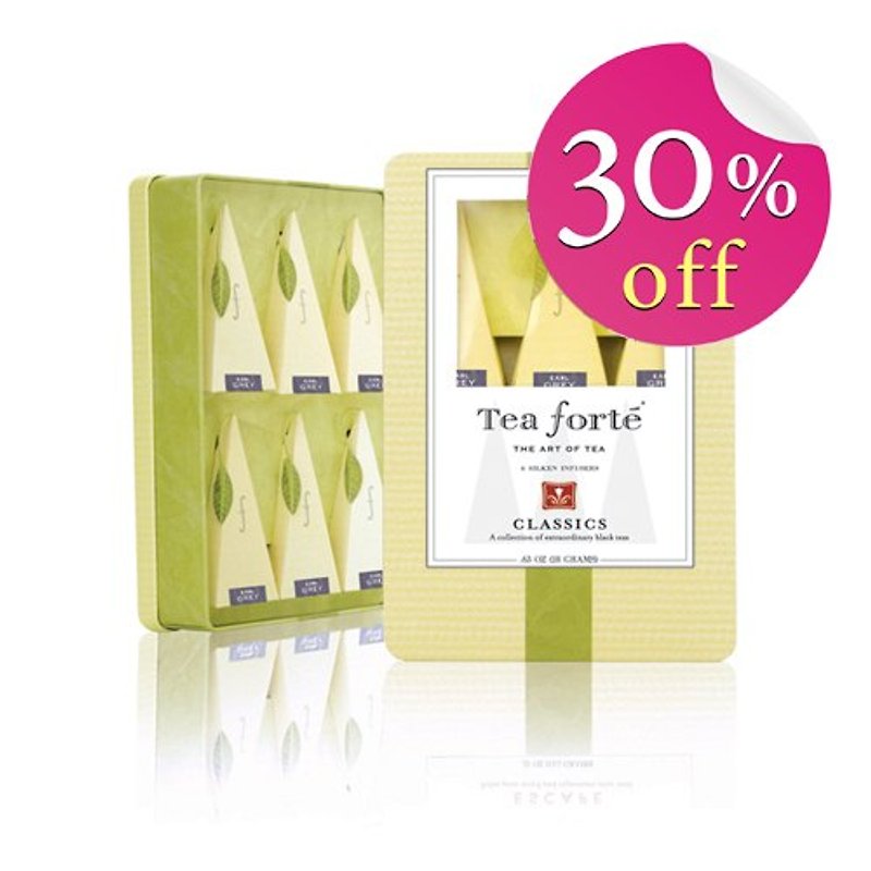 Tea Forte【即期特惠】Classics-6入丝质茶包 Medium Tin - Classics - 茶 - 植物．花 绿色