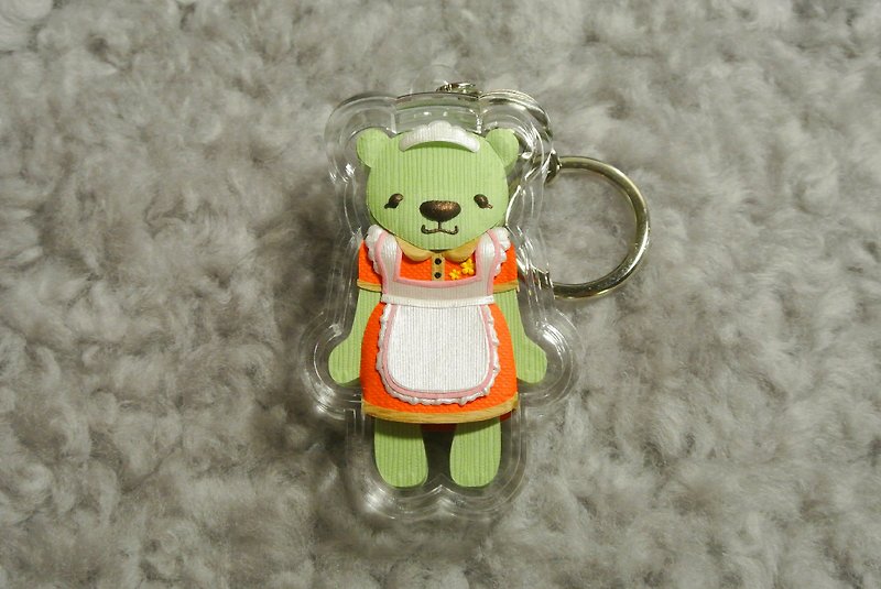Dumpy Bear 纸雕小熊吊饰NO.10 - 钥匙链/钥匙包 - 纸 绿色