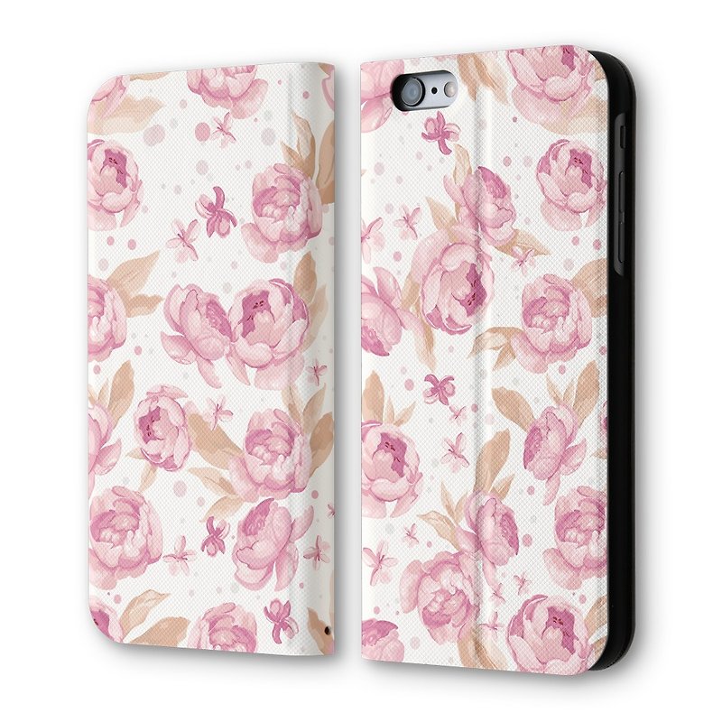母亲节折扣 iPhone 6/6S 翻盖式皮套 浪漫繁花 - 手机壳/手机套 - 人造皮革 粉红色