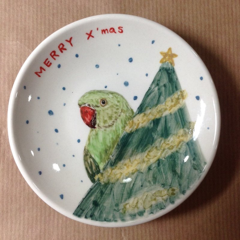 99和圣诞树-圣诞手绘小碟 - 浅碟/小碟子 - 其他材质 绿色
