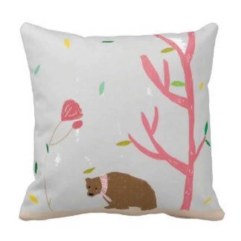 微笑的熊 － 澳洲原创抱枕枕套 - 摆饰 - 其他材质 粉红色