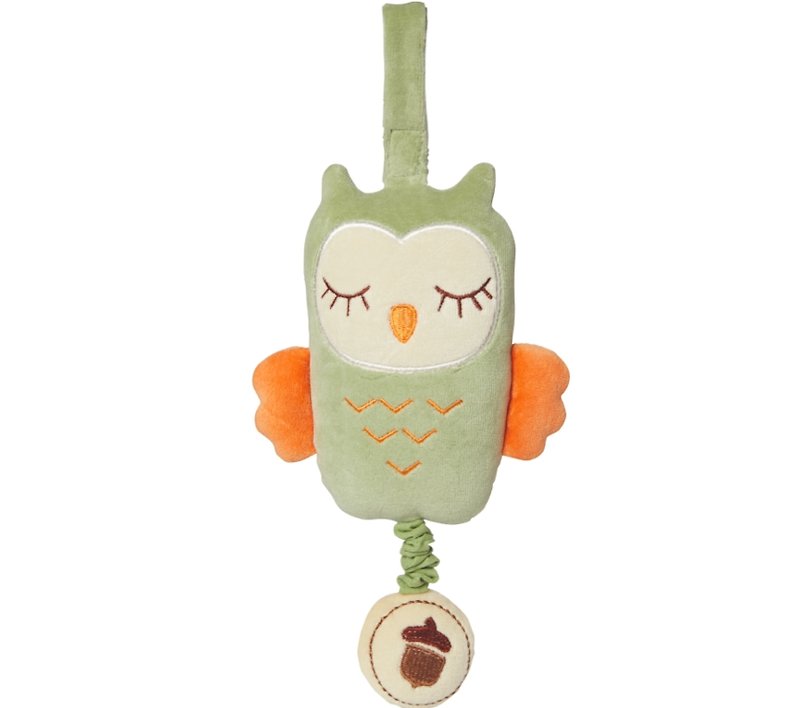 美国MyNatural Owl Musical猫头鹰音乐拉铃-绿色 - 玩具/玩偶 - 棉．麻 绿色