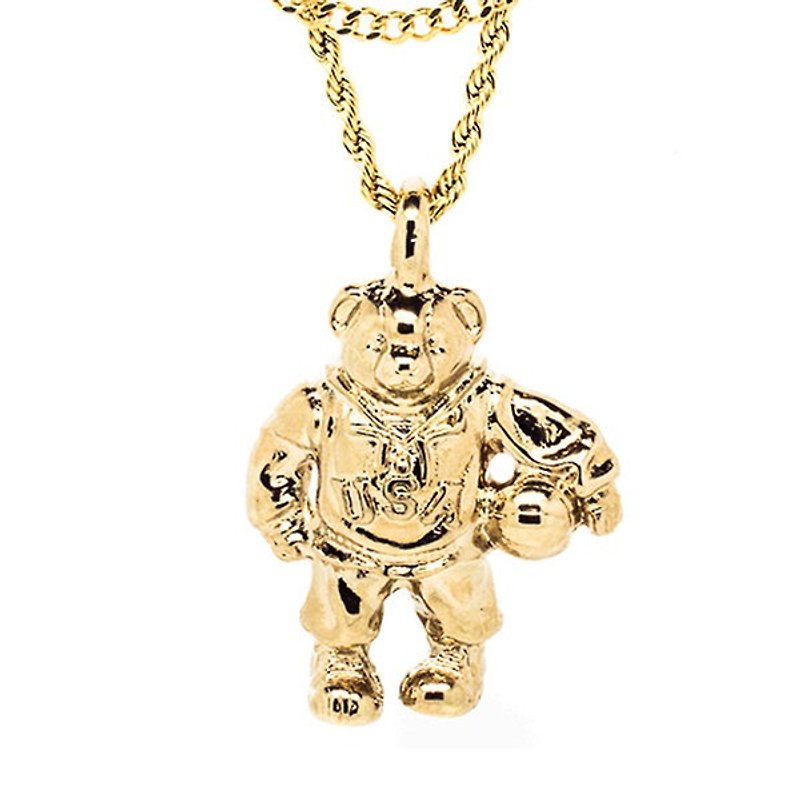 美国旧金山品牌 "MISTER" Mr. Teddy金项链 - 项链 - 其他金属 黄色