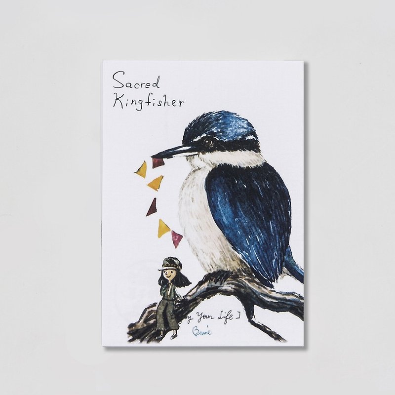 BIRDER 系列 - Sacred Kingfisher - 卡片/明信片 - 纸 白色
