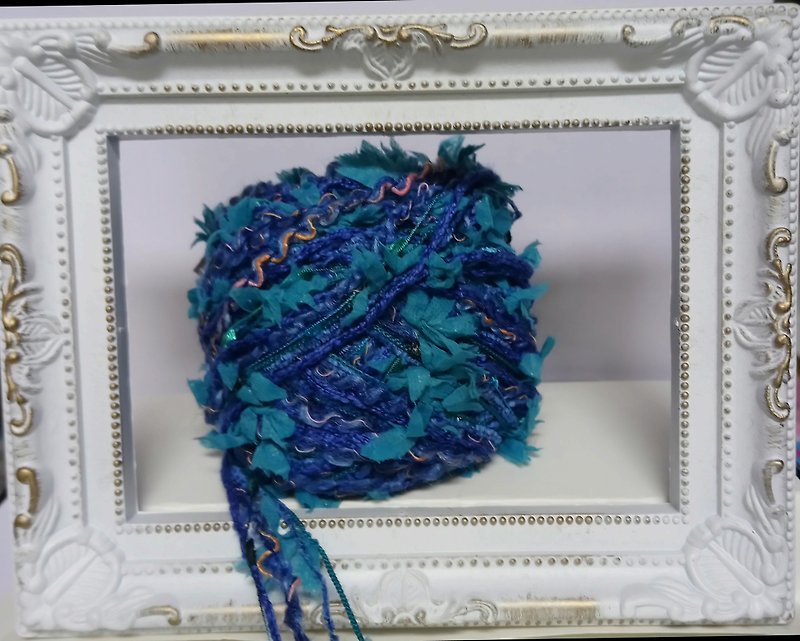 日本纱线 - 编织/刺绣/羊毛毡/裁缝 - 聚酯纤维 蓝色