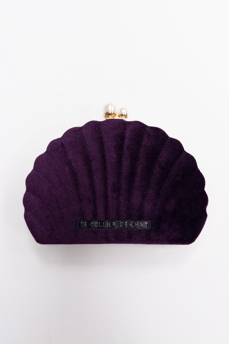 维纳斯贝壳口金包-魅影紫 女神专属 派对晚宴最吸金 - 侧背包/斜挎包 - 其他人造纤维 紫色
