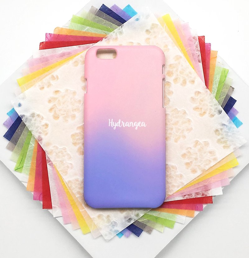 绣球花-渐层 花语-iPhone原创手机壳/保护套 - 手机壳/手机套 - 塑料 紫色