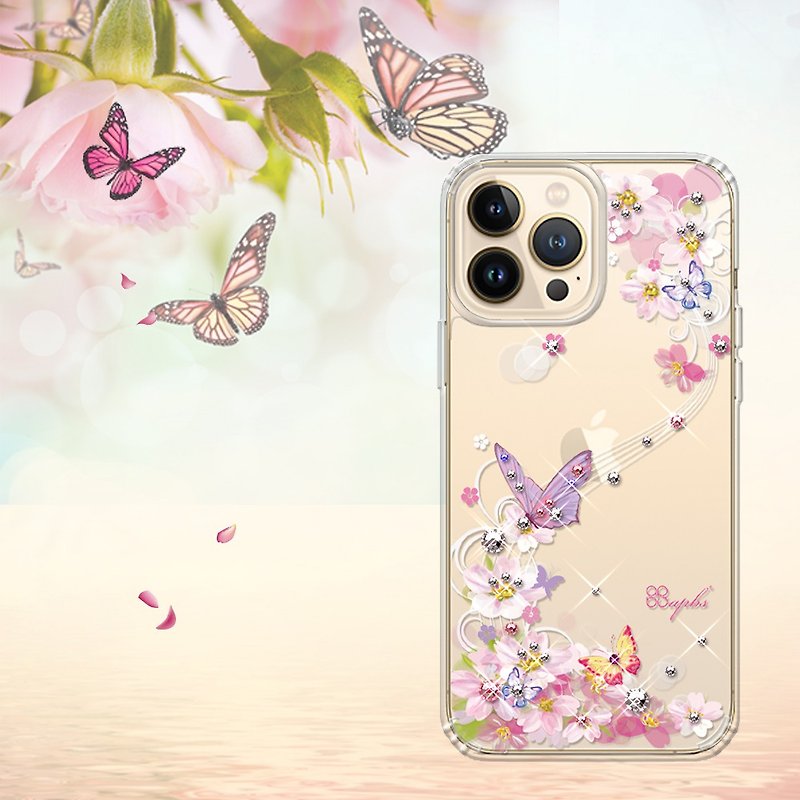 iPhone 13全系列 水晶彩钻防震双料手机壳-迷蝶香 - 手机壳/手机套 - 其他材质 多色
