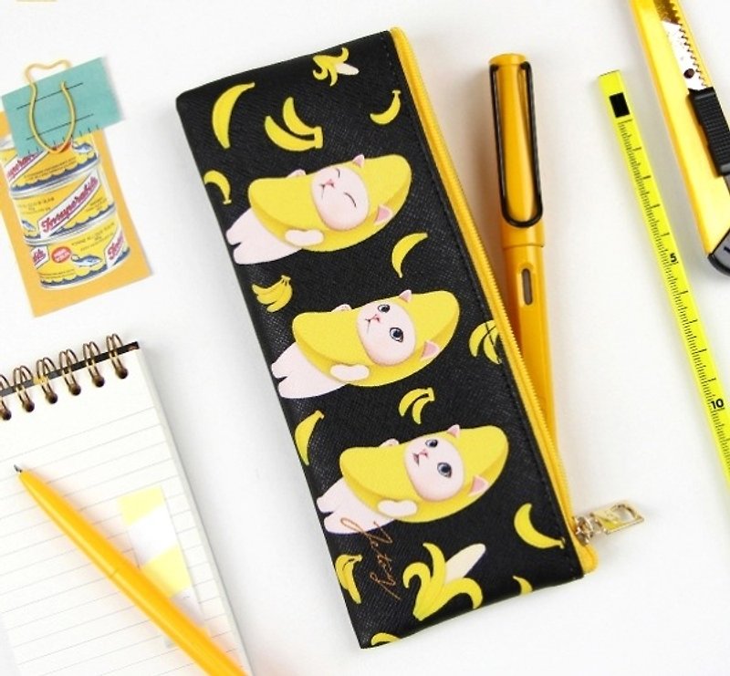 JETOY, 甜蜜猫 轻盈 笔袋 二代_Nana choo J1704101 - 铅笔盒/笔袋 - 其他材质 黄色