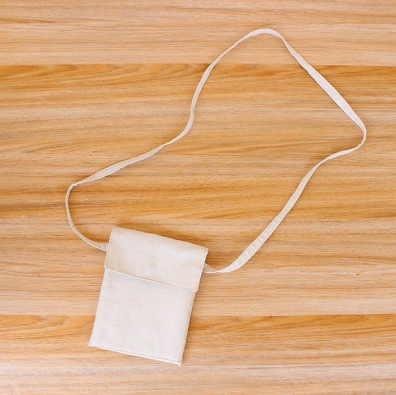 素色空白斜背包(方盖)/ 收纳袋 - 侧背包/斜挎包 - 棉．麻 