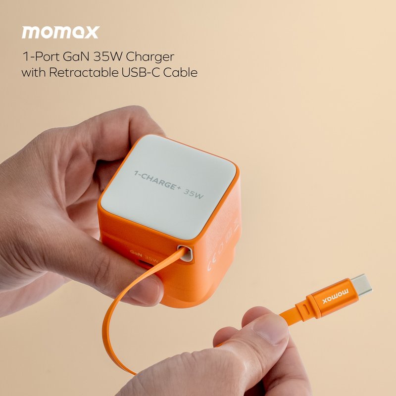 Momax 1-Charge+ 35W GaN 伸缩USB-C 线充电器 UM72 - 手机配件 - 塑料 黑色