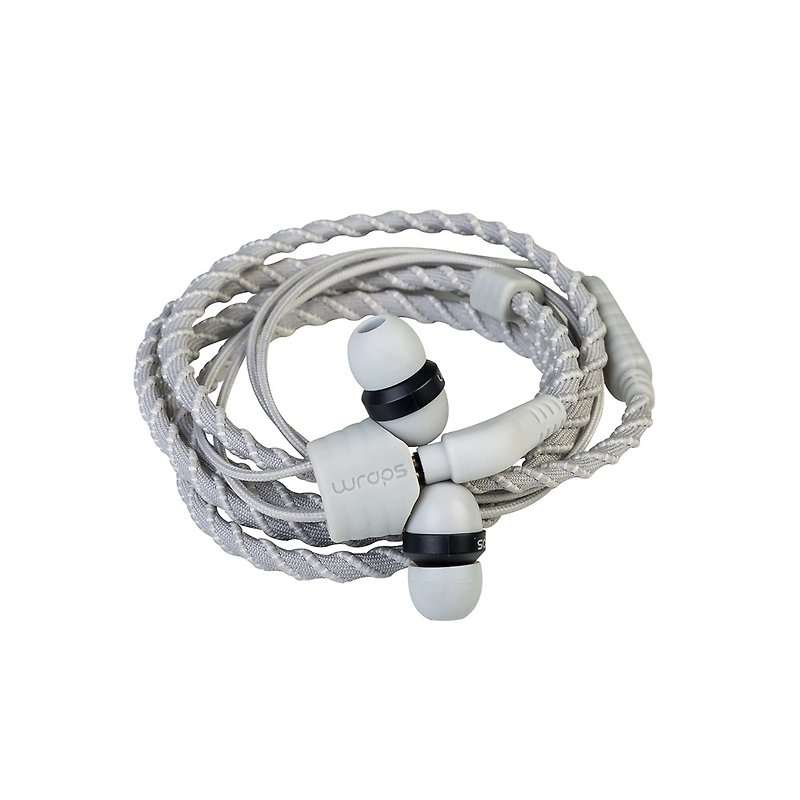 英国 Wraps【Talk】经典编织手环耳机 - 通话式 白 - 耳机 - 聚酯纤维 白色