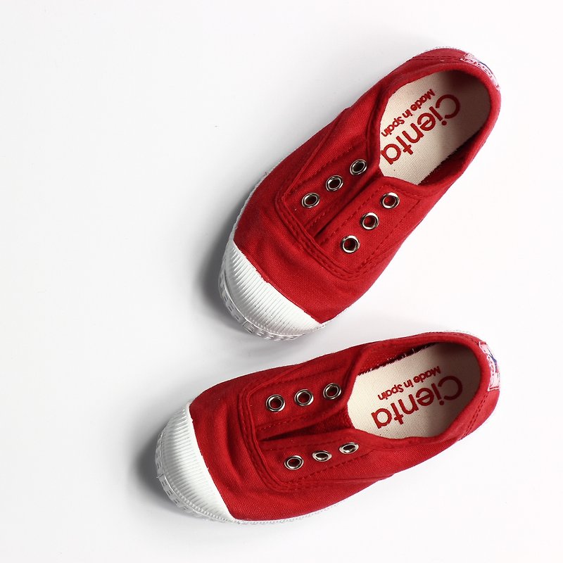 西班牙国民帆布鞋 CIENTA 童鞋尺寸 红色 香香鞋 70997 02 - 童装鞋 - 棉．麻 红色