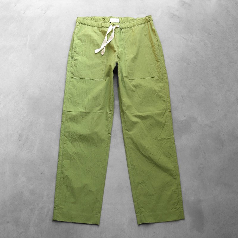 タイプライタークロスベイカーパンツ・ユニセックスsize2 - 男士长裤 - 棉．麻 绿色