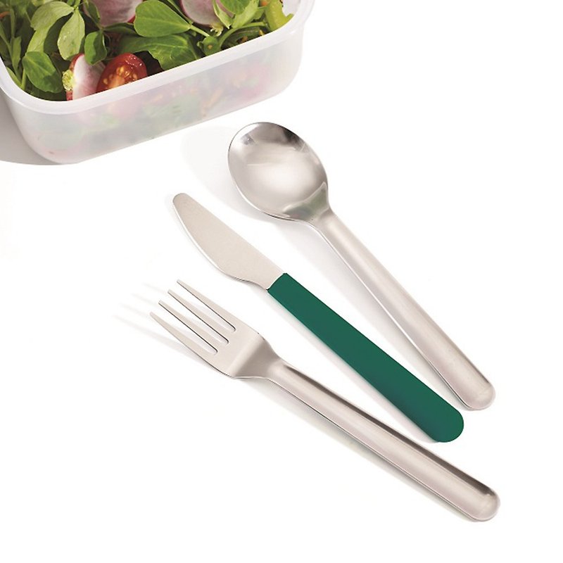 【绿色生活】Joseph Joseph 翻转不锈钢餐具组 (蓝绿色) - 厨房用具 - 不锈钢 绿色