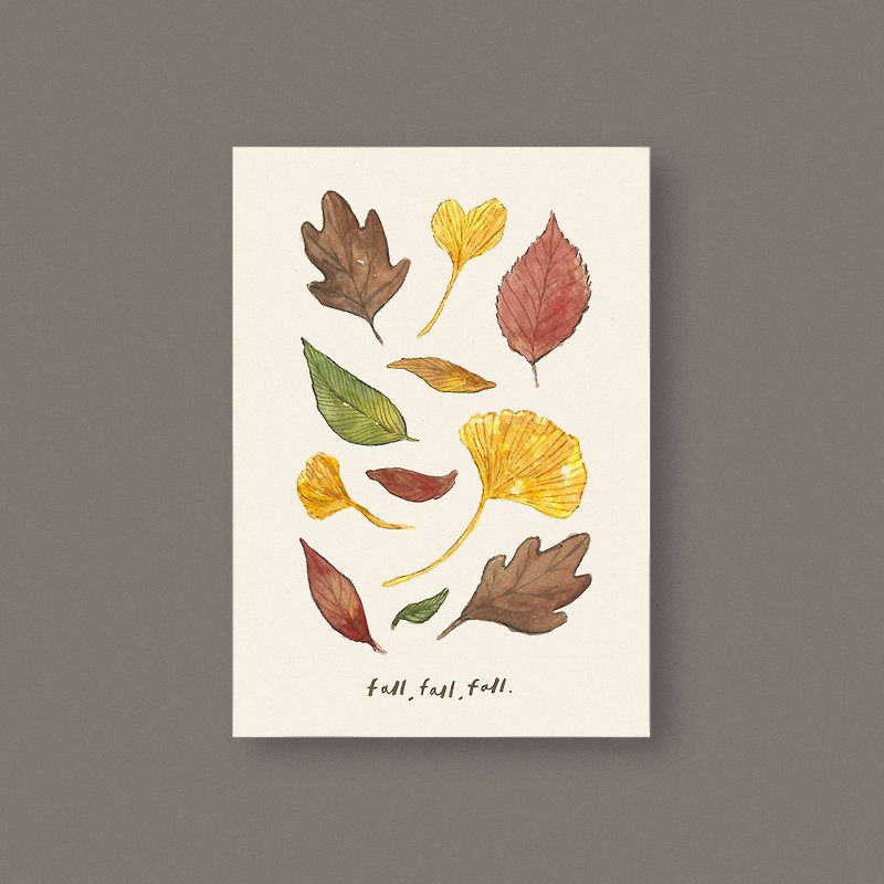 Foliage: Autumn A5 Print - 卡片/明信片 - 纸 橘色