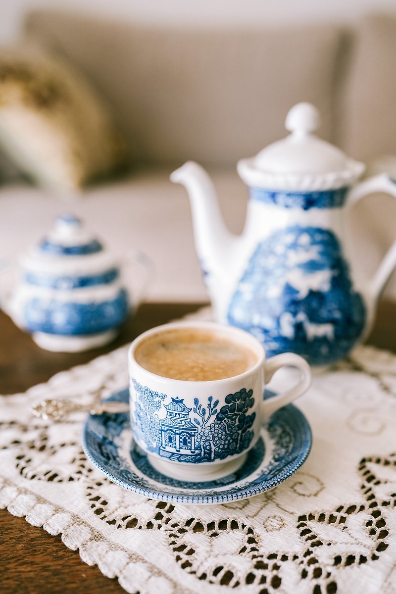 英国 复古 Churchill Blue Willow 系列 咖啡杯 / 茶杯 - 杯子 - 陶 蓝色