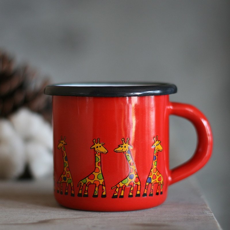 Smaltum布拉格 珐琅杯 古锥长颈鹿_茄红(285ml)(FDN000413) - 咖啡杯/马克杯 - 珐琅 红色