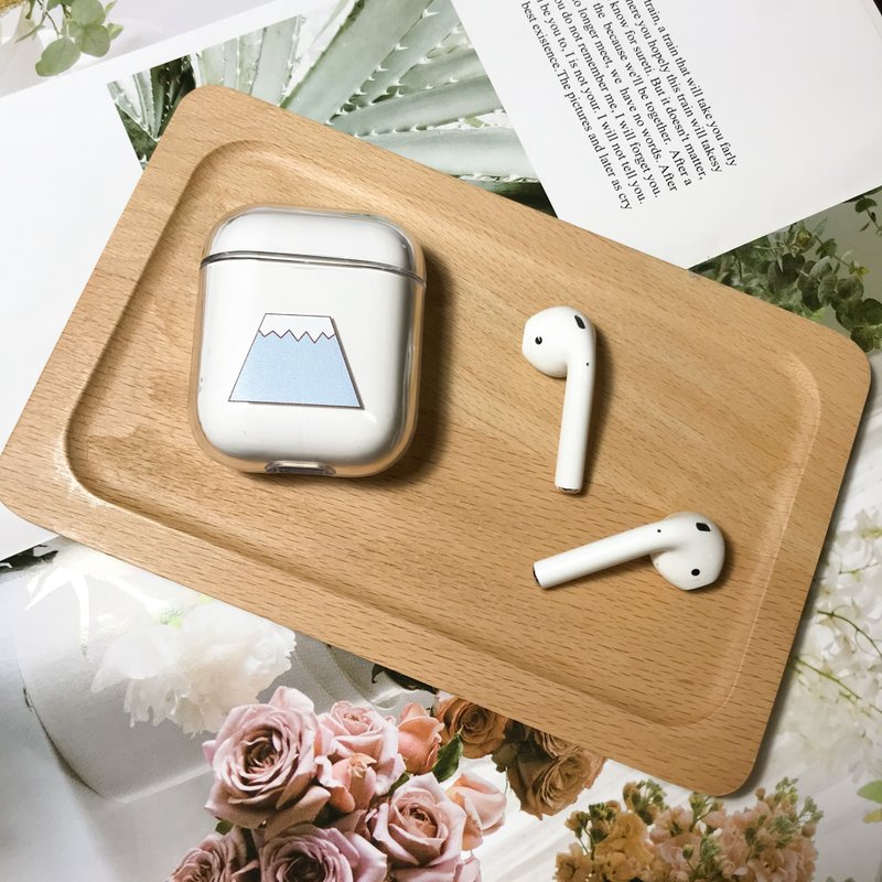 Airpods 1/2代 硬壳 日本富士山款 - 耳机收纳 - 塑料 蓝色