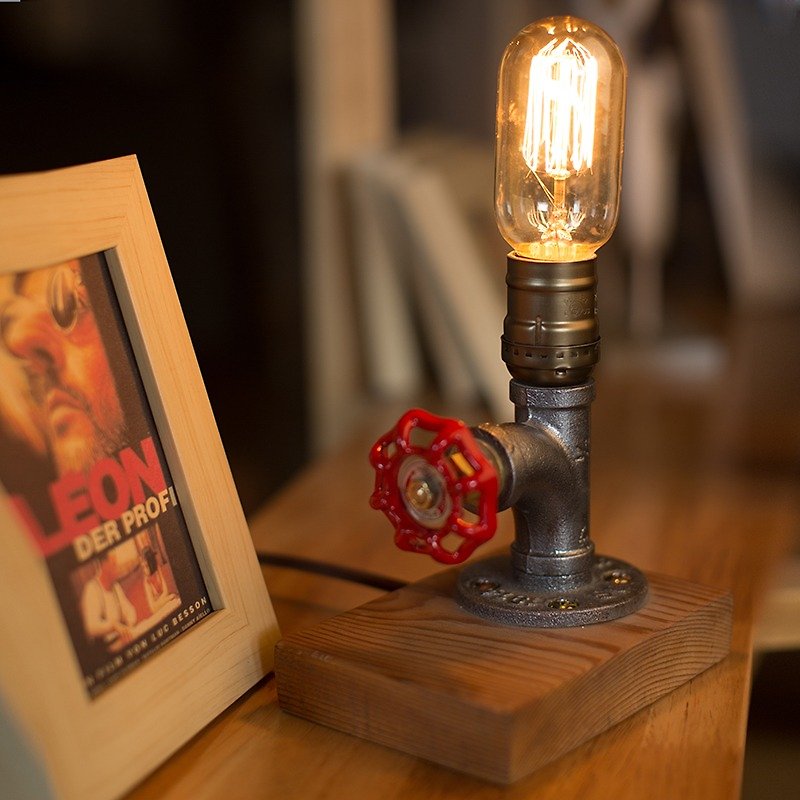 【圣诞礼盒】复古爱迪生创意台灯个性书房卧室装饰水管灯 - 灯具/灯饰 - 其他金属 咖啡色