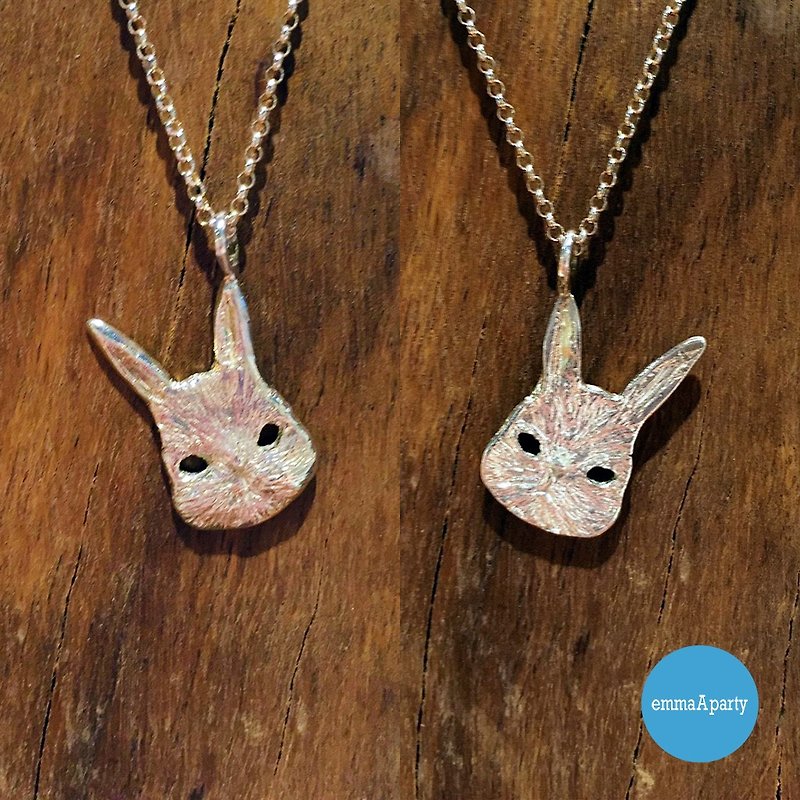 emmaAparty手工纯银项链 ''面具兔子'' - 项链 - 纯银 